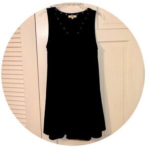 NWOT Entro Black Swing Dress with Silver Small